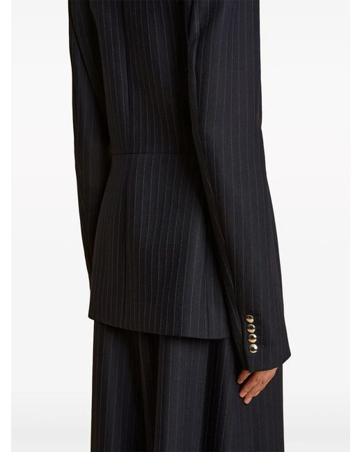 Khaite Blue The Samuel Pinstriped Jacket