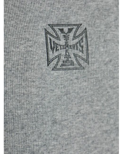 Vetements Gray Graphic Tank Top