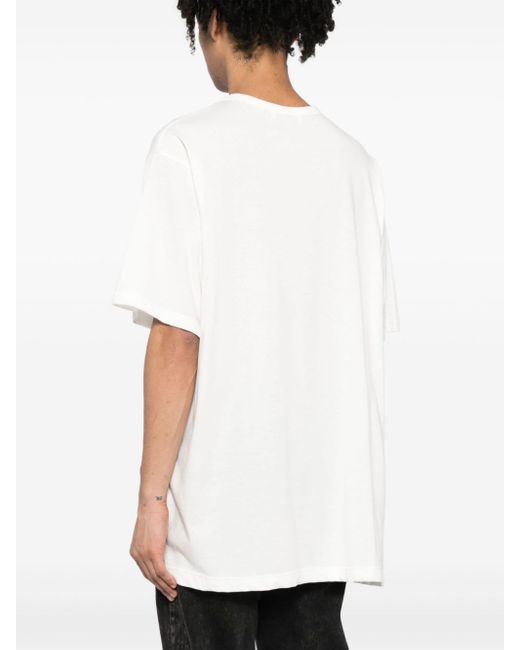 Yohji Yamamoto White Graphic-print T-shirt for men