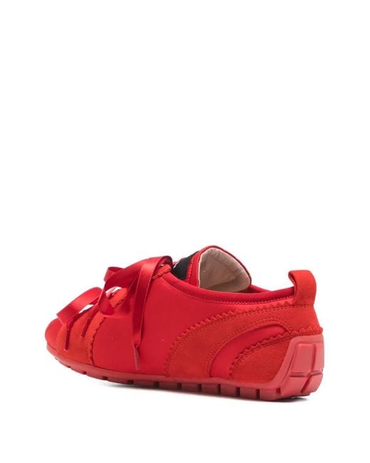 Simone Rocha Red Ribbon Sneakers