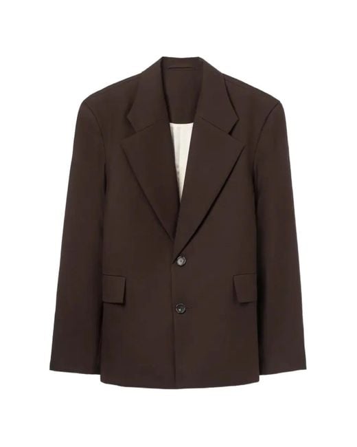 Séfr Brown Amare Single-Breasted Blazer for men