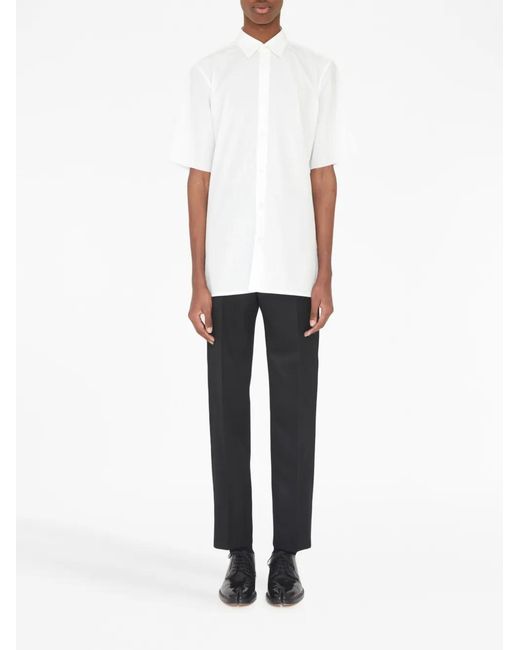 Maison Margiela White Short-sleeve Cotton Shirt for men