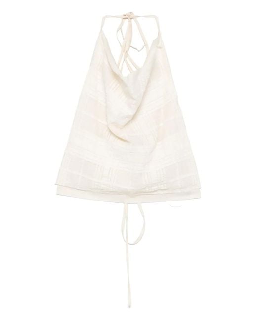 Jejia White Open-Back Top