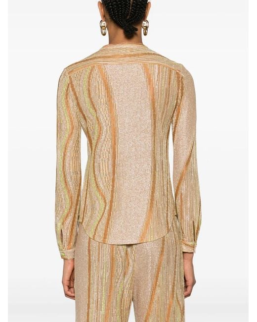 Forte_forte Natural Forte_forte Lurex Jacquard Jersey Shirt