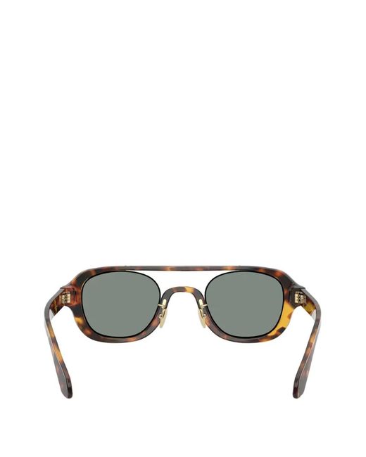 Giorgio Armani Gray Tortoiseshell-Effect Rectangle-Frame Sunglasses for men