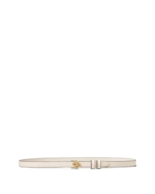 Fendi White Ff Diamonds Leather Belt