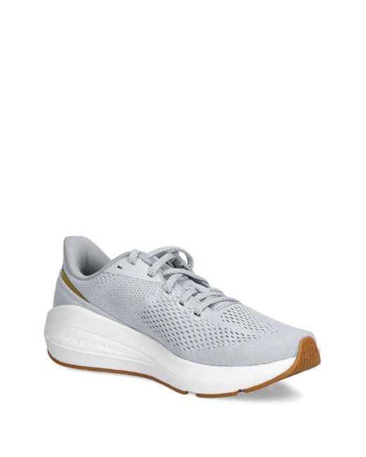 Under Armour White Perforated-Detail Trainers