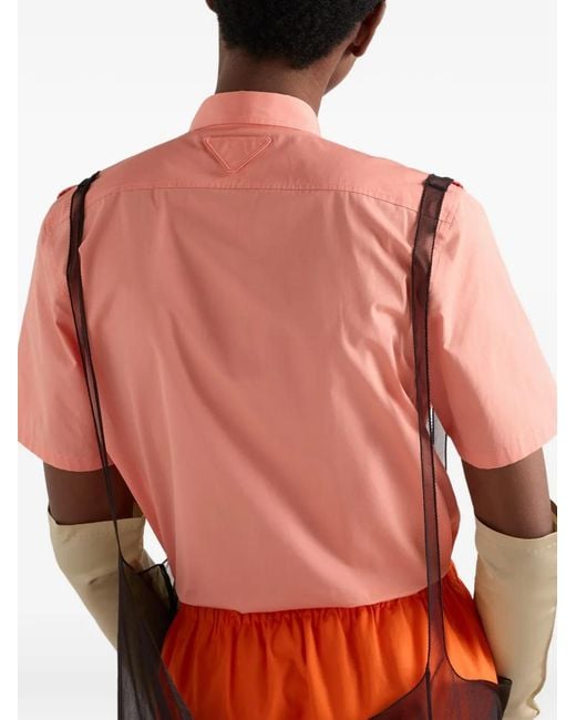 Prada Pink Cotton Poplin Shirt