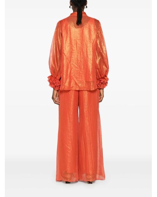 Baruni Red Blouse Et Pantalon Ashtar