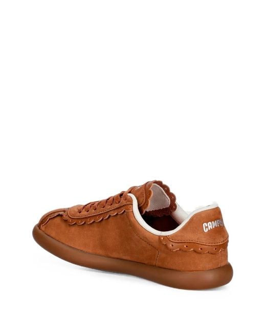 Camper Brown Pelotas Soller Scalloped-Edge Sneakers