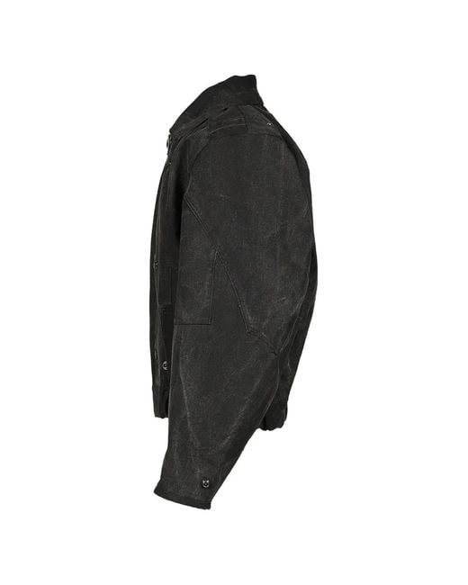 UNDER THE SIGN Black Dustborn Light Patchwork Bomber Jacket for men