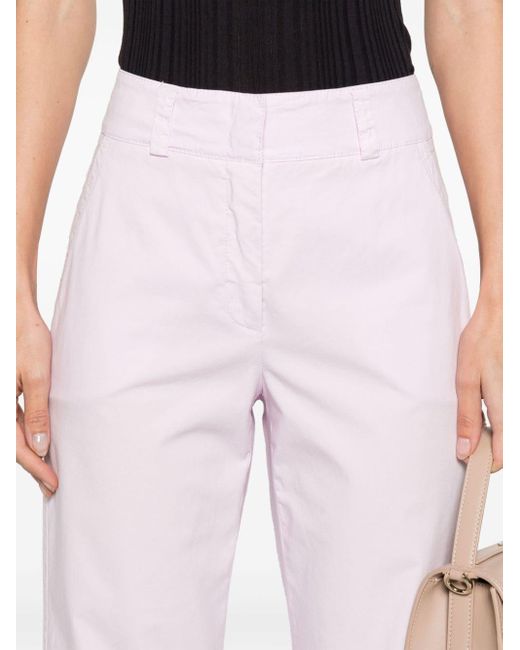 Peserico Pink Cuffed Cropped Trousers