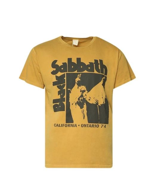 MadeWorn Yellow Sabbath Graphic-Print T-Shirt for men