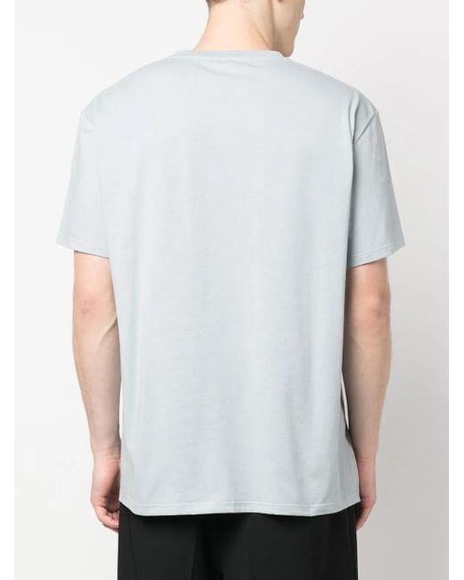 McQueen Blue Logo Cotton T-Shirt for men
