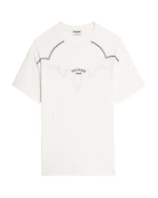 Zadig & Voltaire White Organic Cotton T-Shirt for men