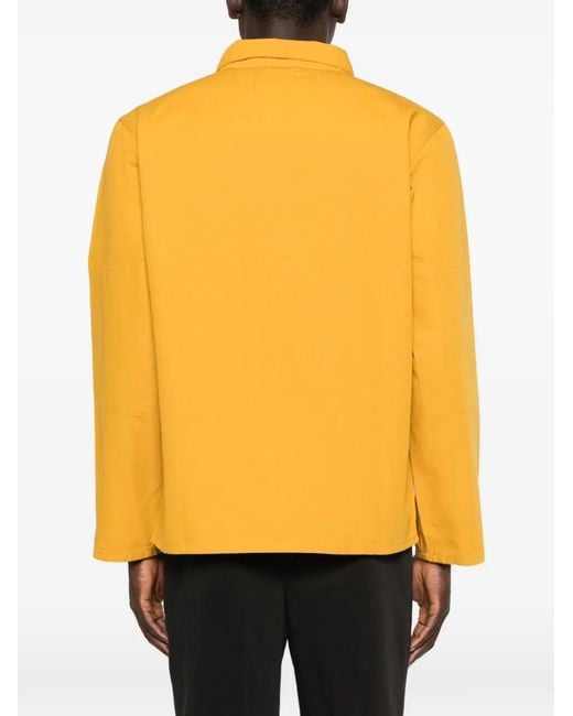 Uskees Yellow Chest-Pocket Shirt Jacket for men