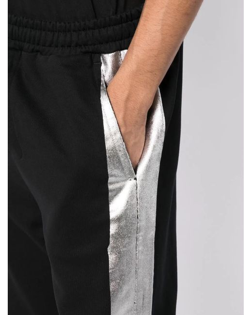 Helmut Lang Black Metallic-Detail Track Pants for men