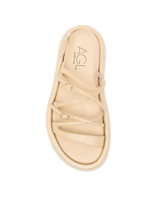 Agl Attilio Giusti Leombruni Natural Bulle Multi-Strap Sandals