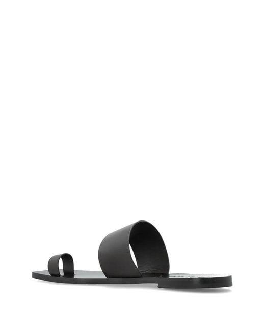 Aeyde White Sibel Toe-Strap Sandals