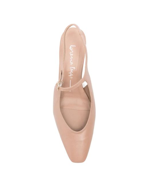 LORENA PAGGI Pink Slingback Leather Pumps