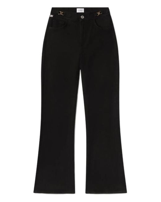 Citizens of Humanity Black Kimberly Horsebit-Detail Trousers