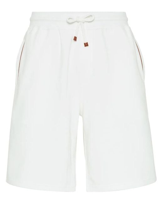 Brunello Cucinelli Shorts Mit Aufgesetzten Taschen in White für Herren