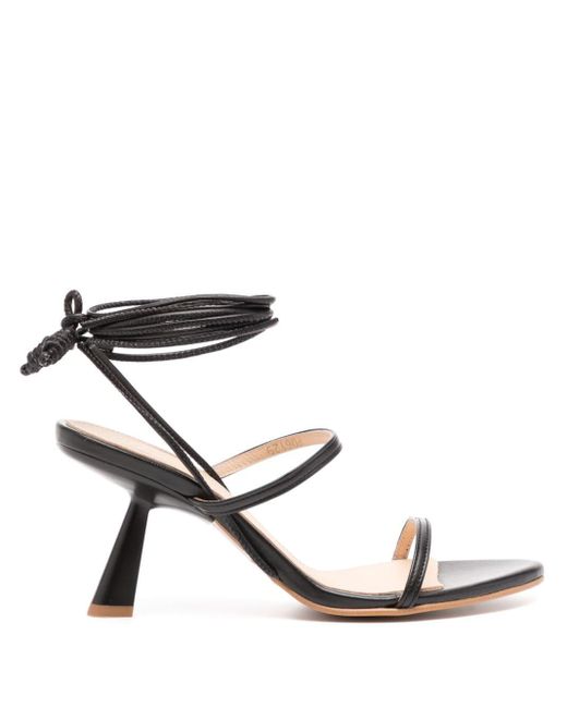 Kendra 65mm leather sandals di Alohas in Black