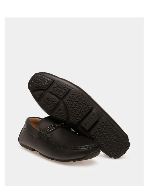 Bally Black Logo-Print Loafers for men