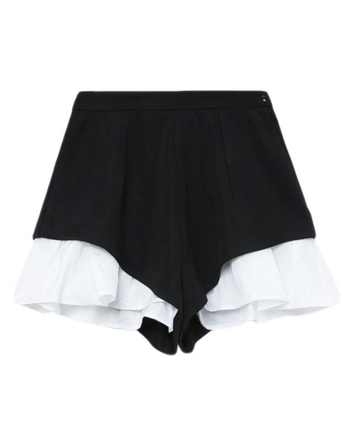 Toga Black Layered Pleated Shorts