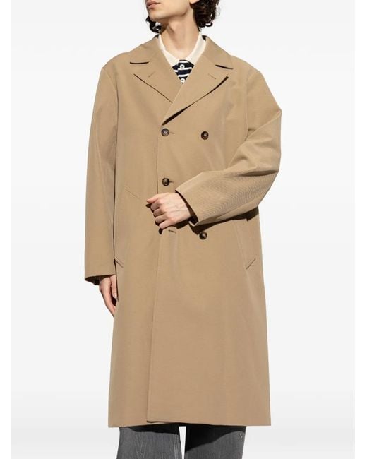 A.P.C. Natural Buttoned Double-Breasted Coat for men