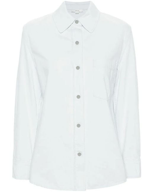 Vince Blue Classic-Collar Denim Shirt