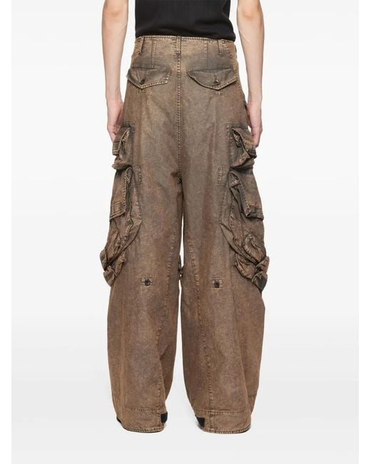 Julius Natural Faded Cargo Drop Crotch Pants for men