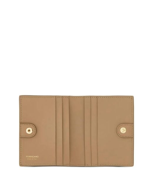 Ferragamo Natural Gancini-Buckle Leather Wallet