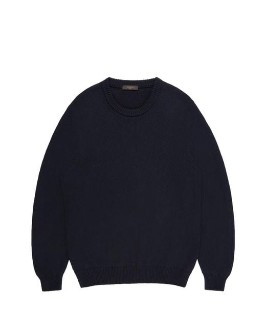 Zanone Blue Crew-Neck Sweater for men
