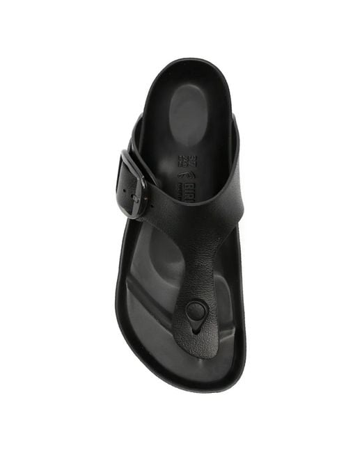 Birkenstock Black Gizeh Oversized-Buckle Thong Sandals