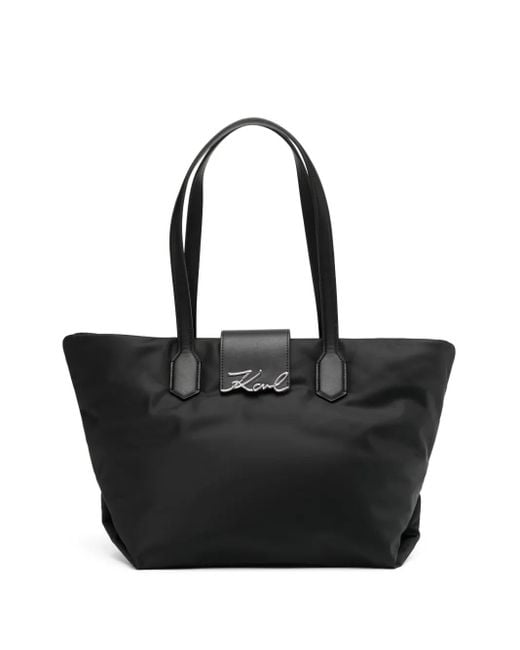 Karl Lagerfeld Black Ksignature Tote Bag