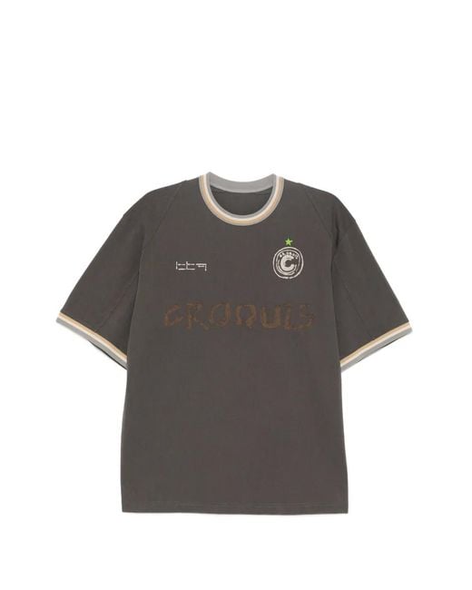 CROQUIS Gray Logo Short Sleeve T-Shirt for men