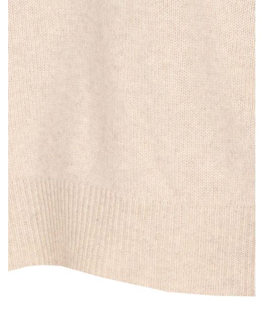 Lisa Yang Natural Crew-Neck Cashmere Sweater