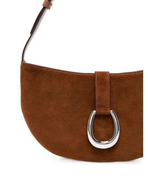Staud Brown Harlow Horseshoe-Buckle Shoulder Bag