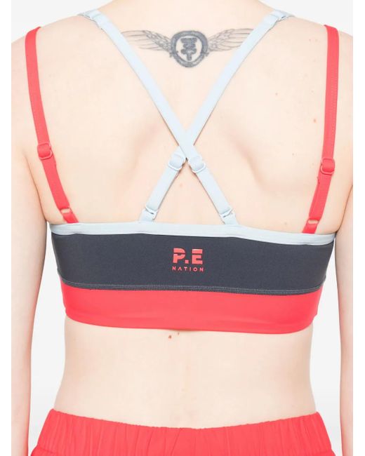 P.E Nation Gray Paramount Sports Bra