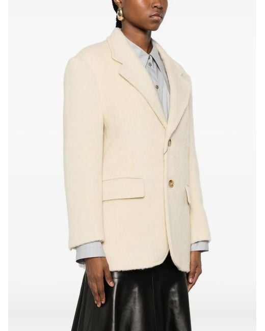 DUNST Natural Pocketed Buttoned Blazer
