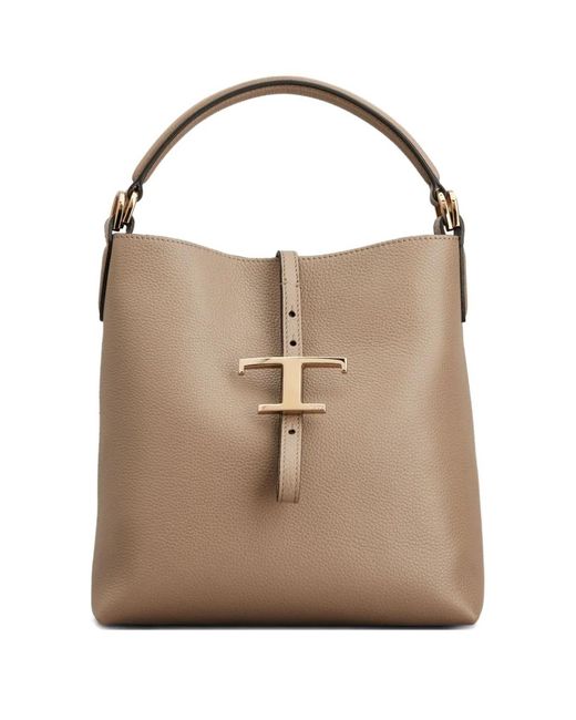Borsa A Secchiello T Timeless Mini di Tod's in Natural