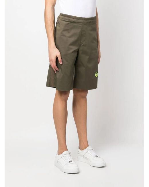 Barrow Green Logo-Patch Bermuda Shorts