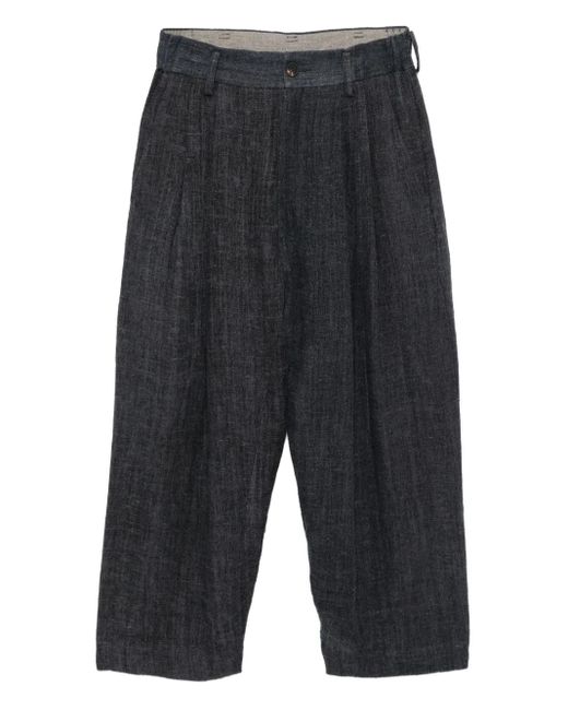 Ziggy Chen Linnen Broek in het Gray voor heren