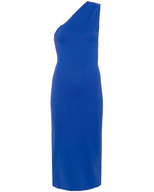 Robe mi-longue à une épaule GAUGE81 en coloris Blue