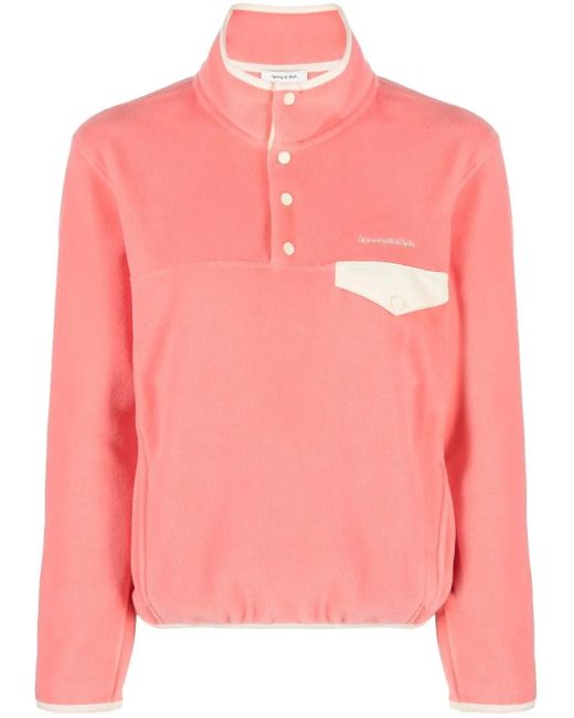 Sporty & Rich Pink Logo-Embroidered Sweatshirt