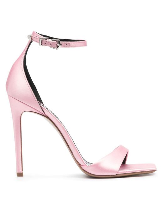 Paris Texas Pink 105mm Satin Stiletto Sandals
