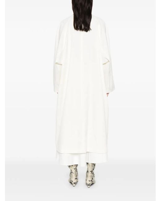 Erika Cavallini Semi Couture White Sharon Trench Coat