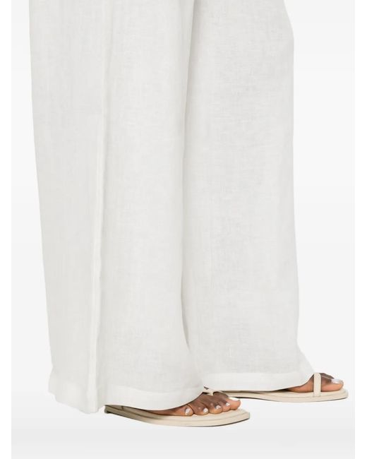 Maurizio Braschi White Wide-Leg Trousers