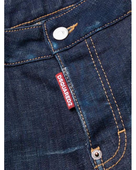 DSquared² Cropped Jeans in het Blue